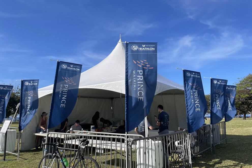 フィニッシュ会場専用ブース